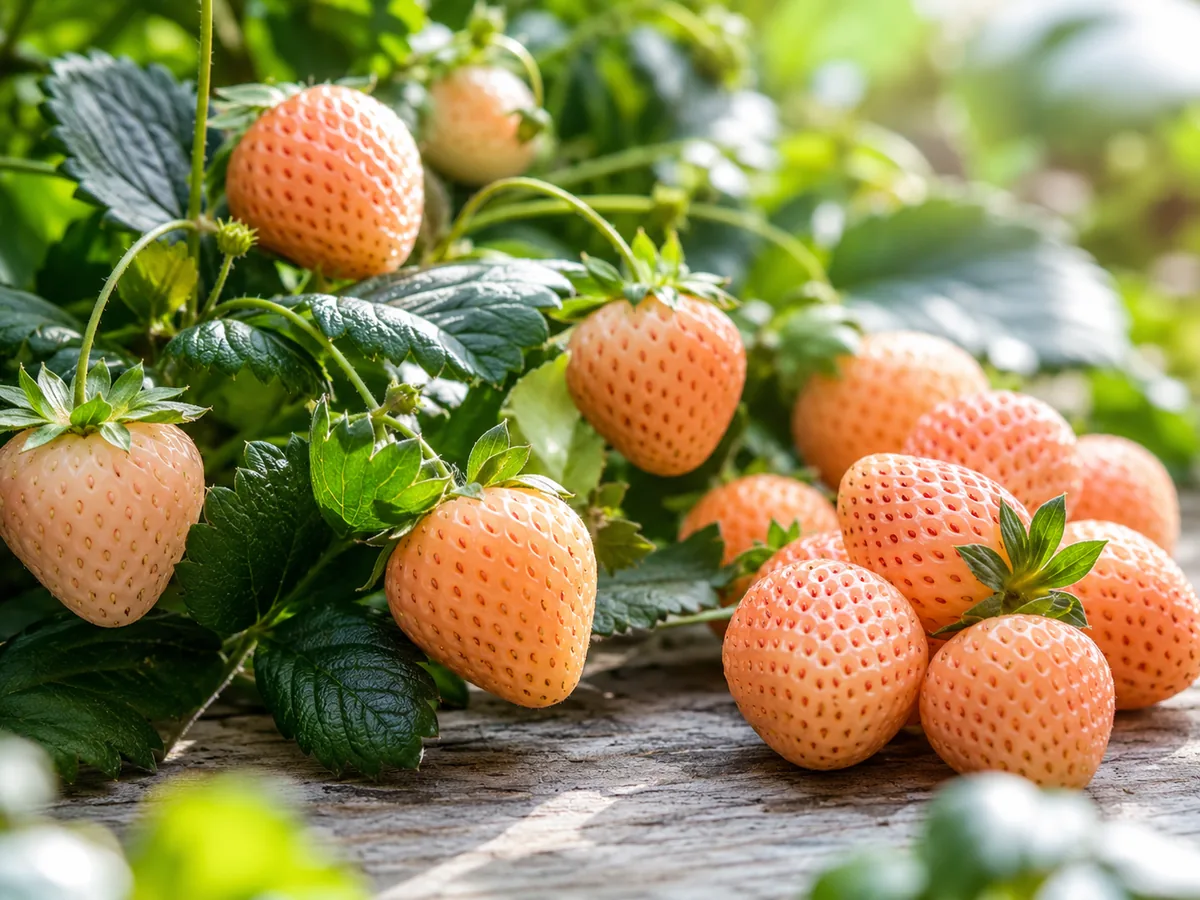 Momo Peach – pfirsichfarbene Premium-Erdbeere