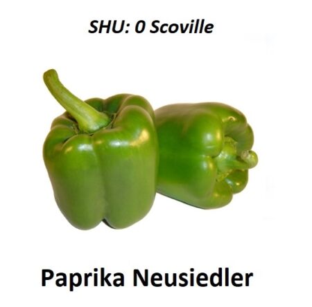 Bio Paprika Neusiedler grün Früchte getrocknete 1g, (inkl. Samen) angenehm aromatisch und süß, ohne Schärfe
